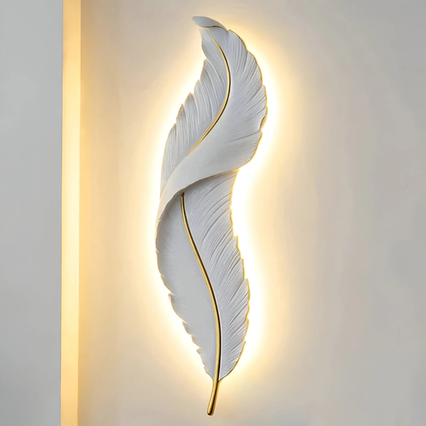 FeatherGlow™ – Dimmable LED Designer Wall Light with Soft Lighting