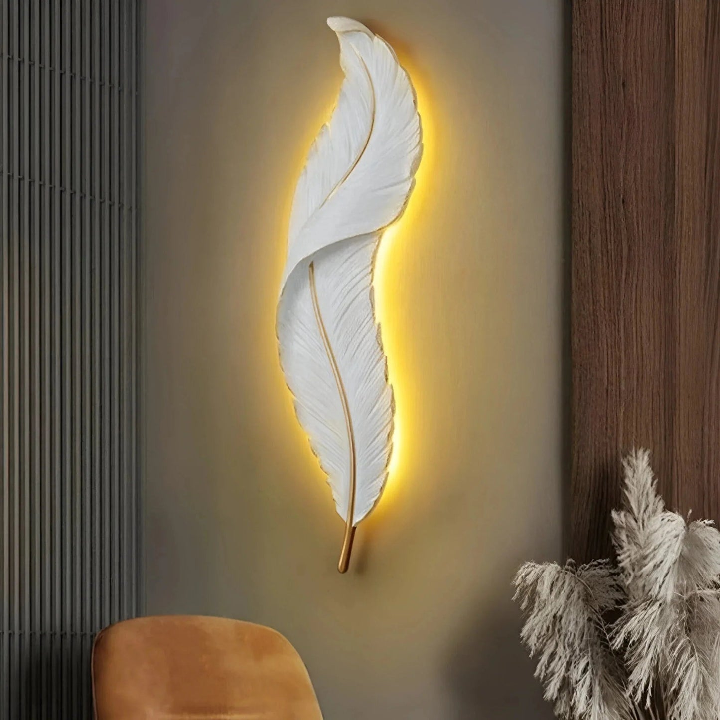 FeatherGlow™ – Dimmable LED Designer Wall Light with Soft Lighting