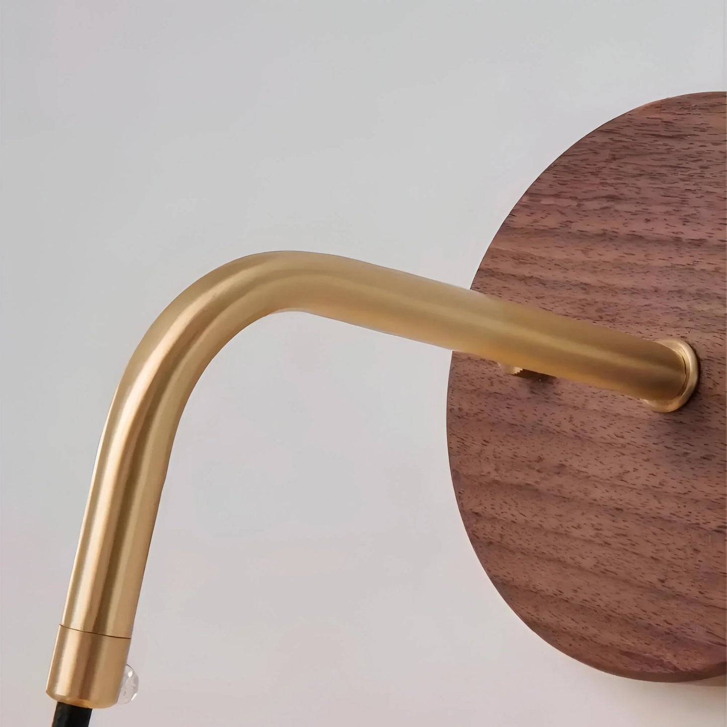 GlowHaven™ – Walnut Wall Sconce with Soft Lighting