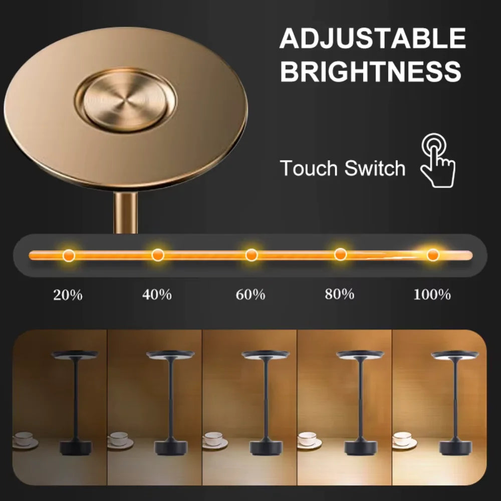 Lumenza™ – Rechargeable Cordless Dimmable Table Lamp