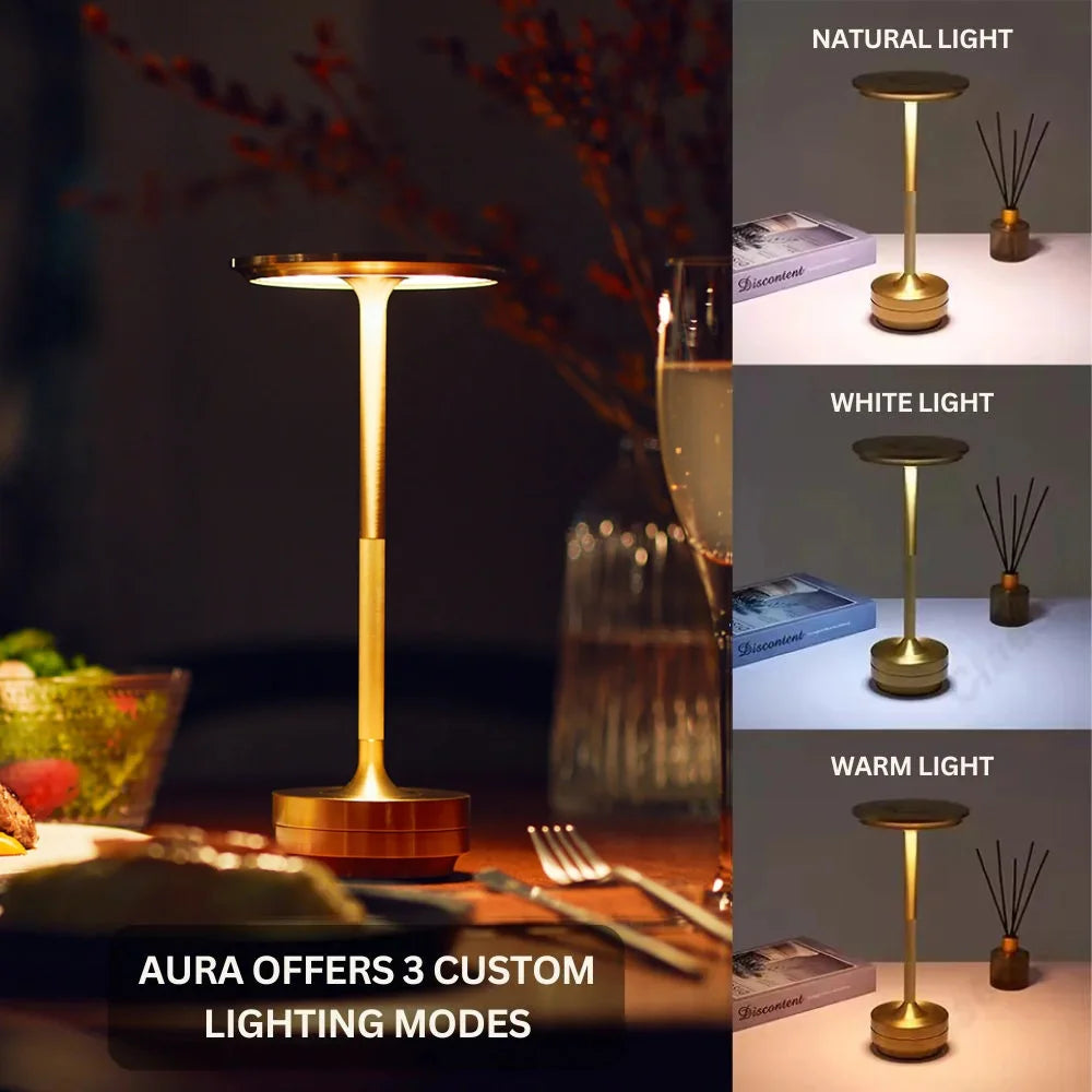 Lumenza™ – Rechargeable Cordless Dimmable Table Lamp