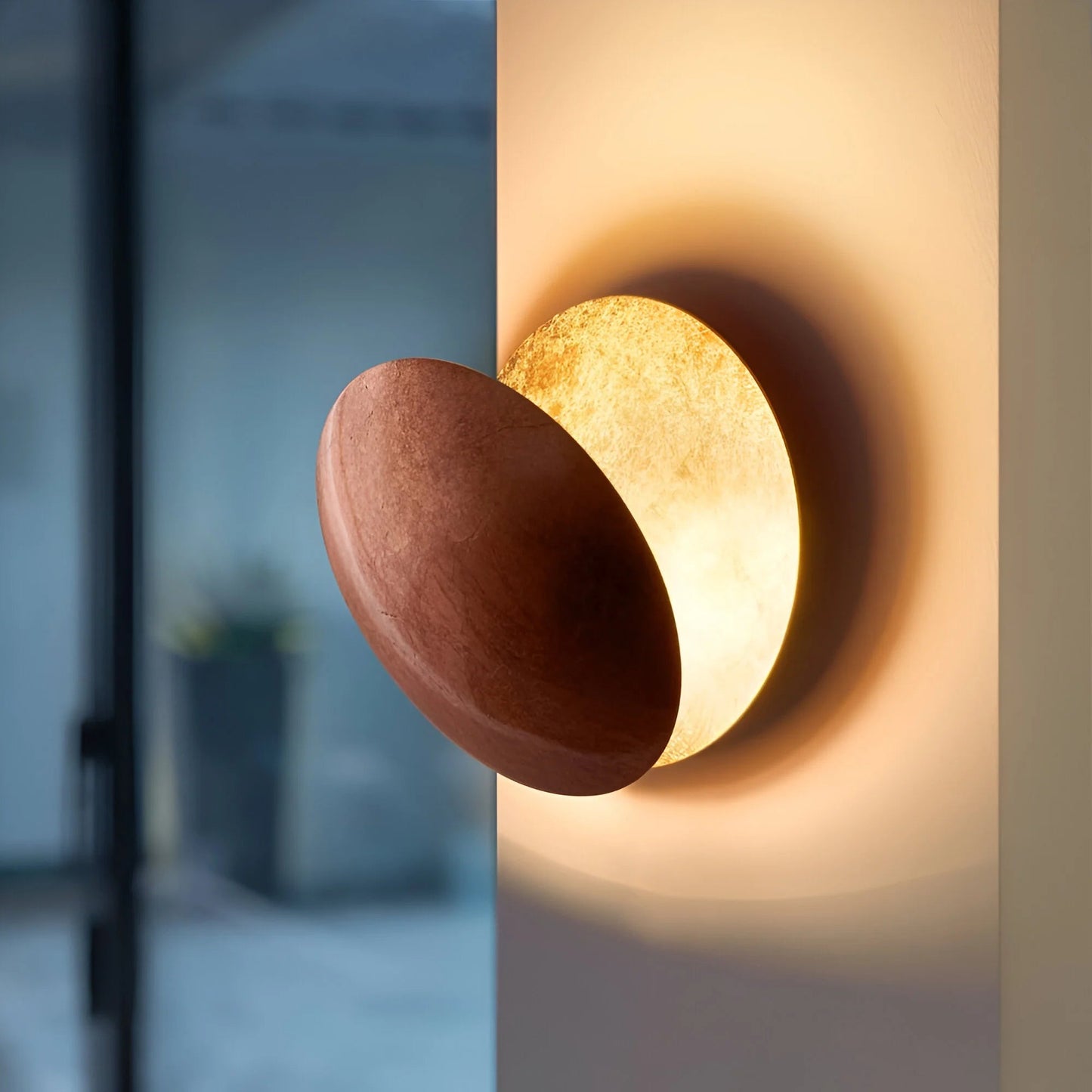 LunarGlow™ – Silver Metal Designer Wall Light with Adjustable Lighting