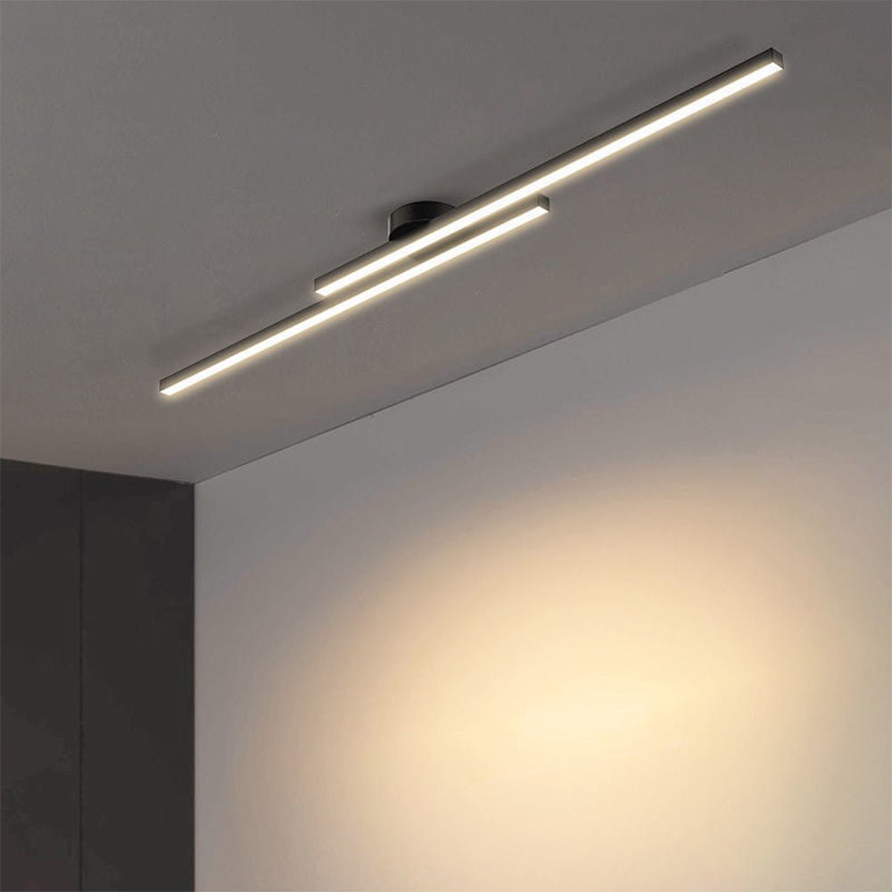 HaloEdge™ – Modern Aluminium Long Strip Semi Flush Mount LED Ceiling Light