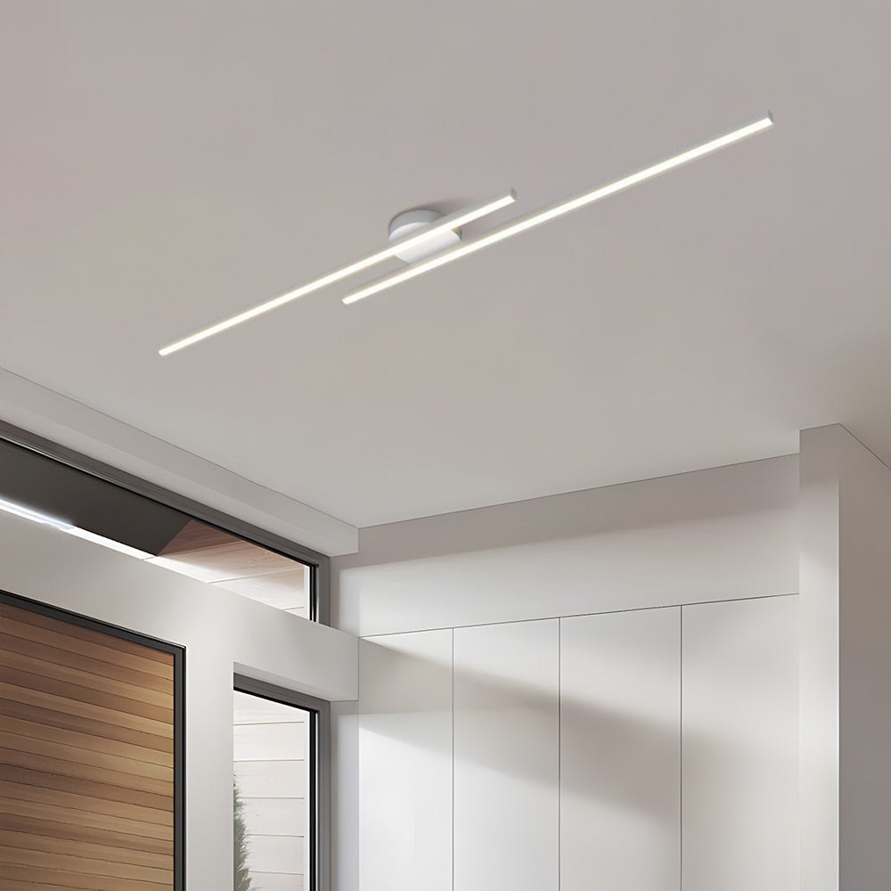 HaloEdge™ – Modern Aluminium Long Strip Semi Flush Mount LED Ceiling Light