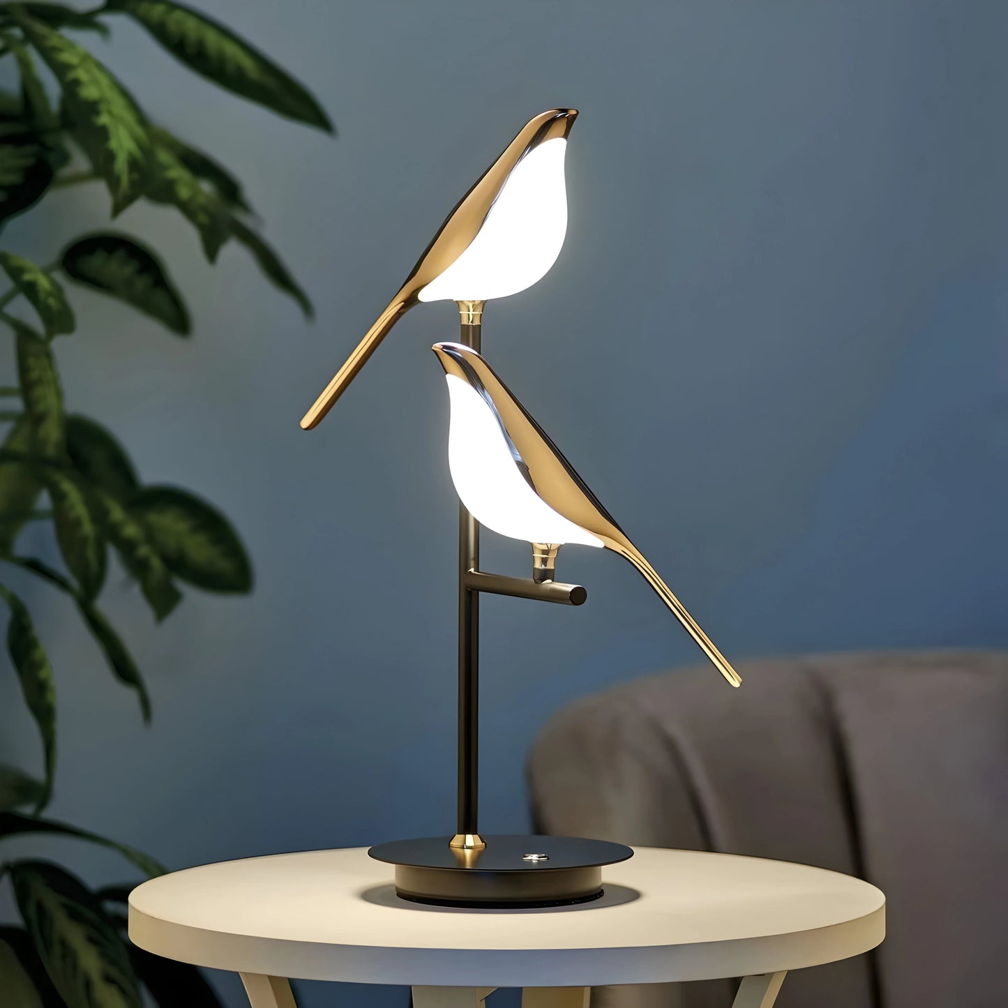 Orniluce™ – 3-Color Golden Bird LED Design Table Lamp