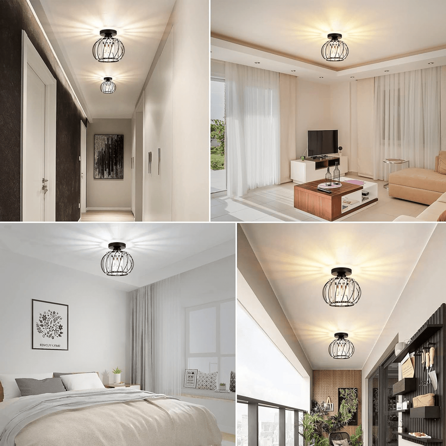 LumiDuet™ – Set of 2 Simple Luxury Glass Hallway Ceiling Light