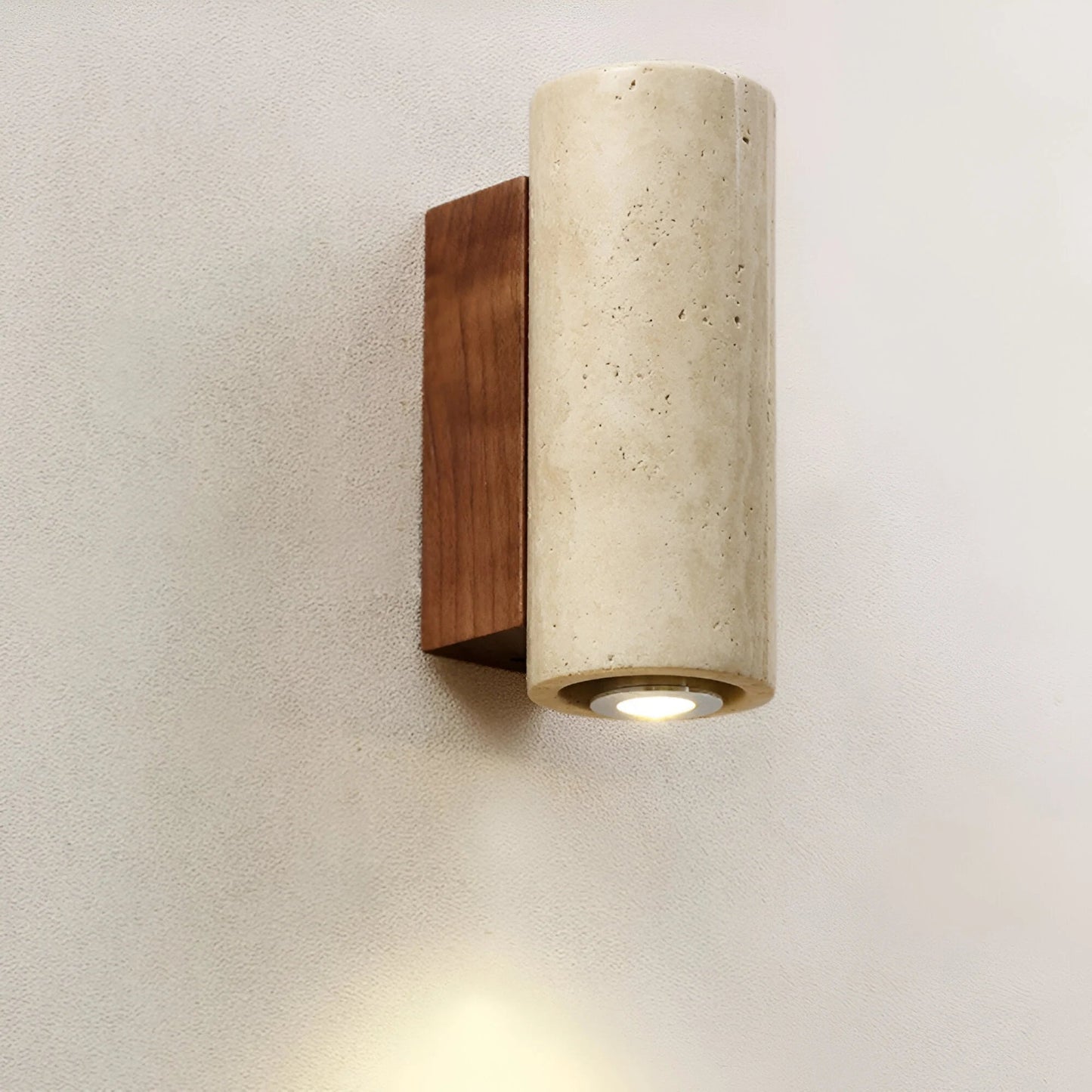 StoneLuxe™ – Travertine Designer Wall Sconce Warm Lighting