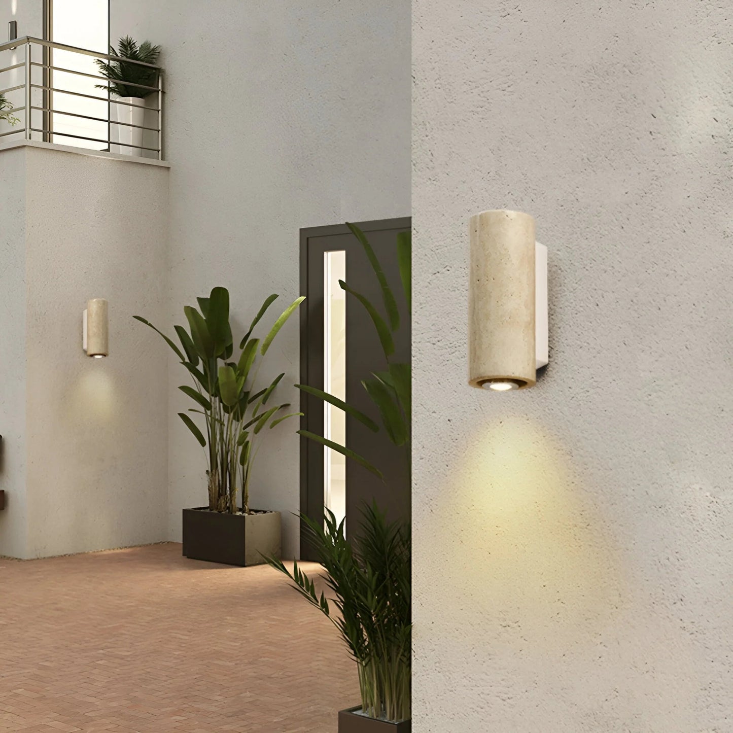 StoneLuxe™ – Travertine Designer Wall Sconce Warm Lighting