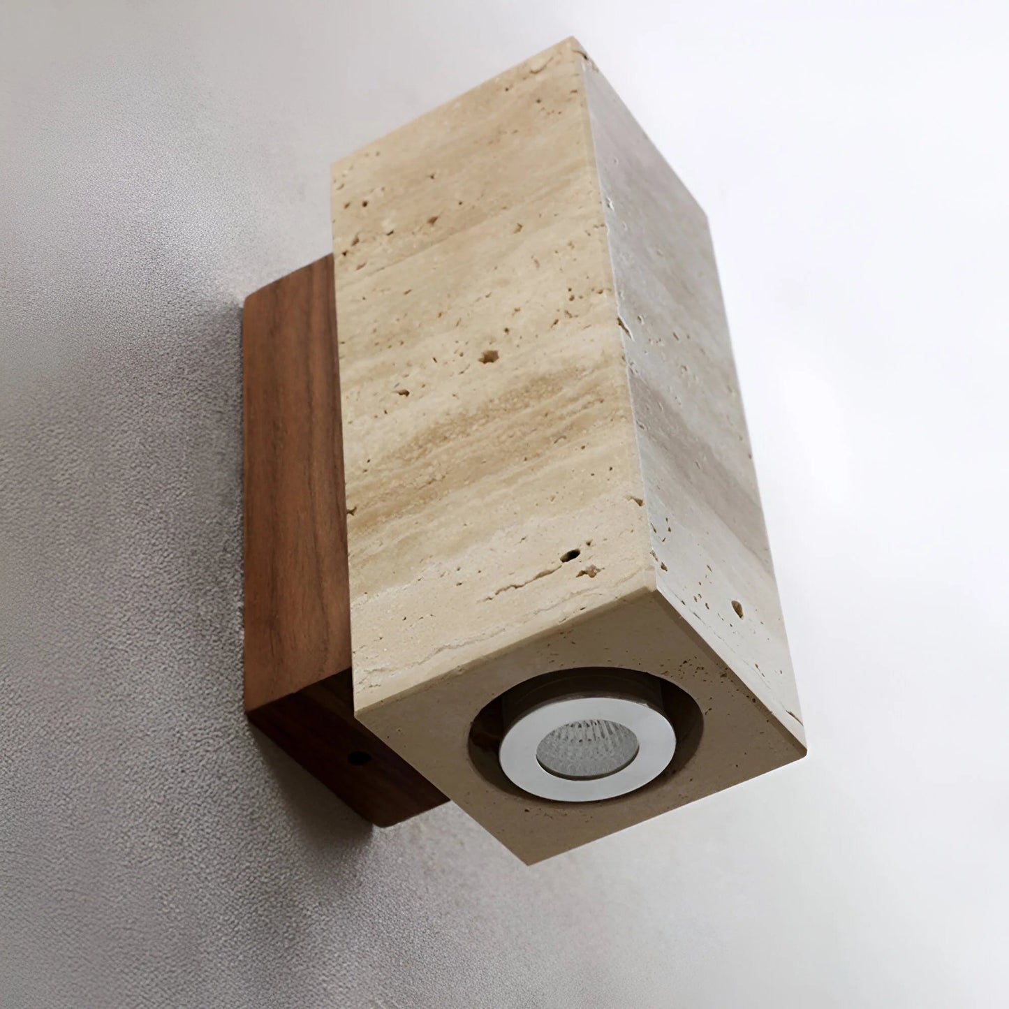 StoneLuxe™ – Travertine Designer Wall Sconce Warm Lighting