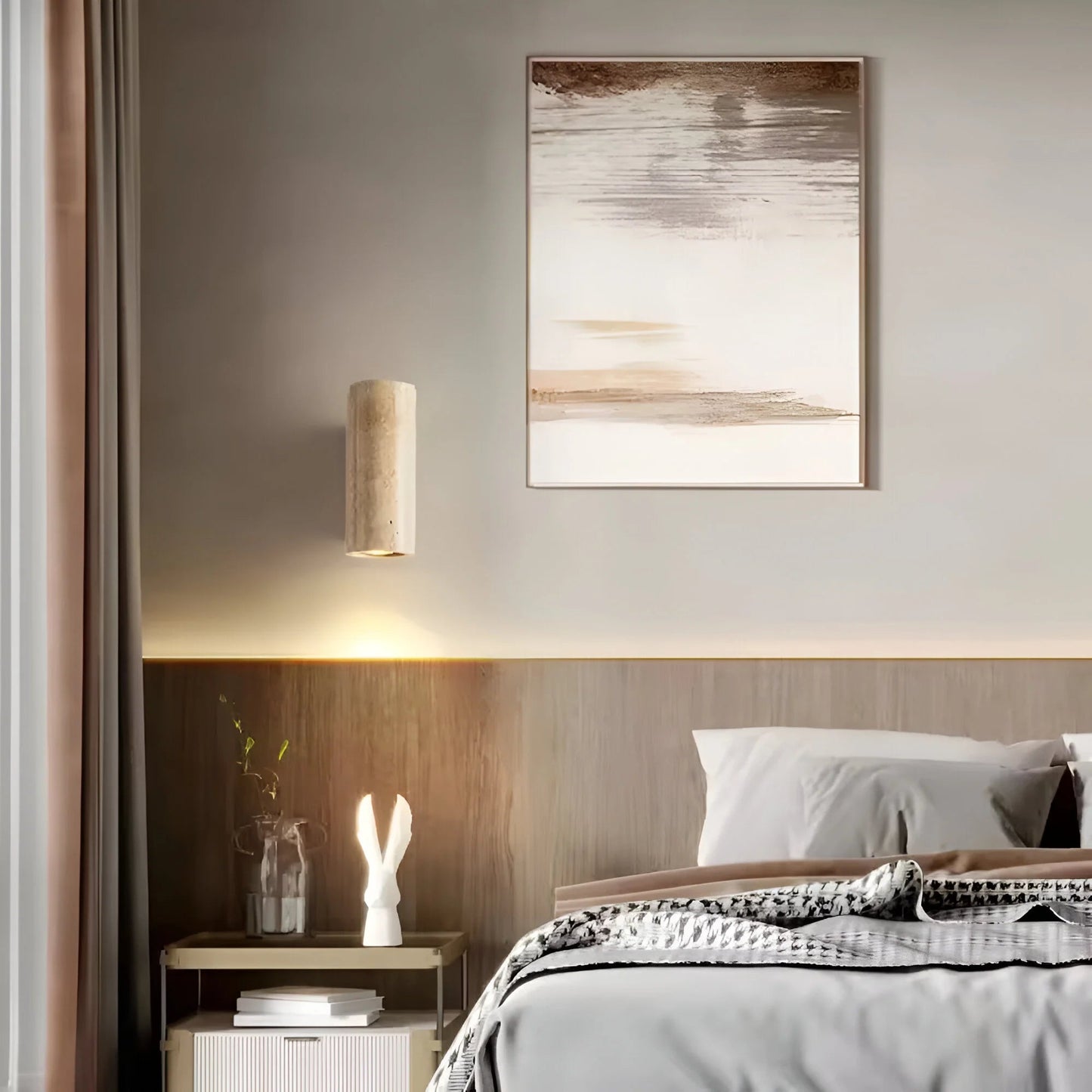 StoneLuxe™ – Travertine Designer Wall Sconce Warm Lighting