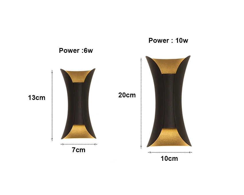 Alurex™ – Elegant 6W/12W LED Aluminum Outdoor Wall Light
