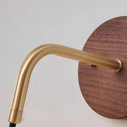 GlowHaven™ – Walnut Wall Sconce with Soft Lighting