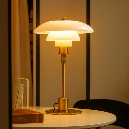 Lumierenortique™ – Scandinavian Table Lamp Glass Shade Lighting