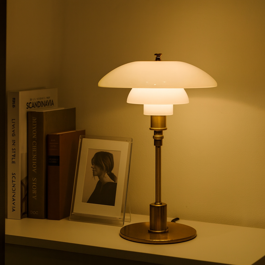 Lumierenortique™ – Scandinavian Table Lamp Glass Shade Lighting