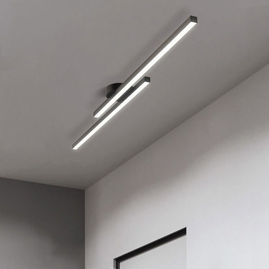 HaloEdge™ – Modern Aluminium Long Strip Semi Flush Mount LED Ceiling Light
