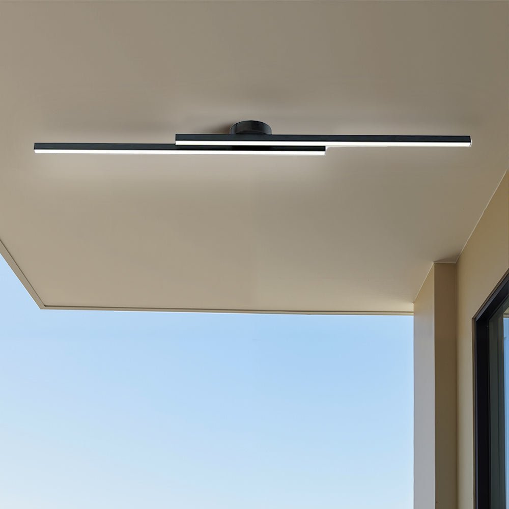 HaloEdge™ – Modern Aluminium Long Strip Semi Flush Mount LED Ceiling Light