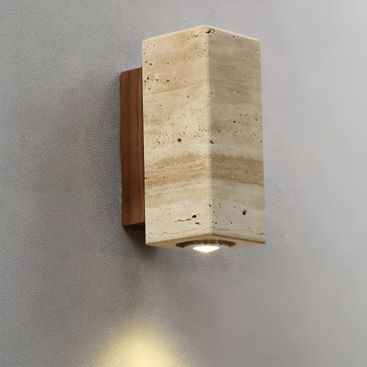 StoneLuxe™ – Travertine Designer Wall Sconce Warm Lighting