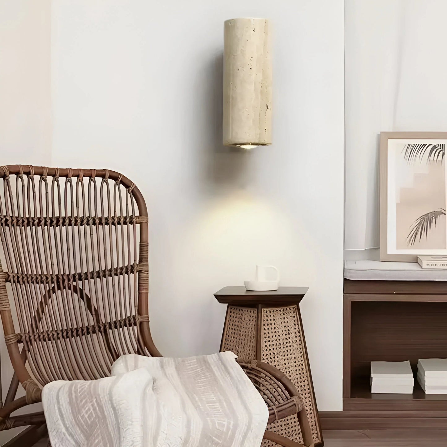 StoneLuxe™ – Travertine Designer Wall Sconce Warm Lighting