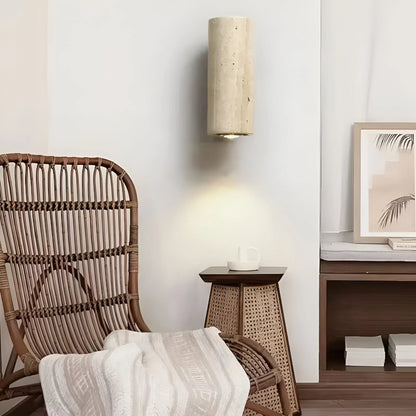 StoneLuxe™ – Travertine Designer Wall Sconce Warm Lighting