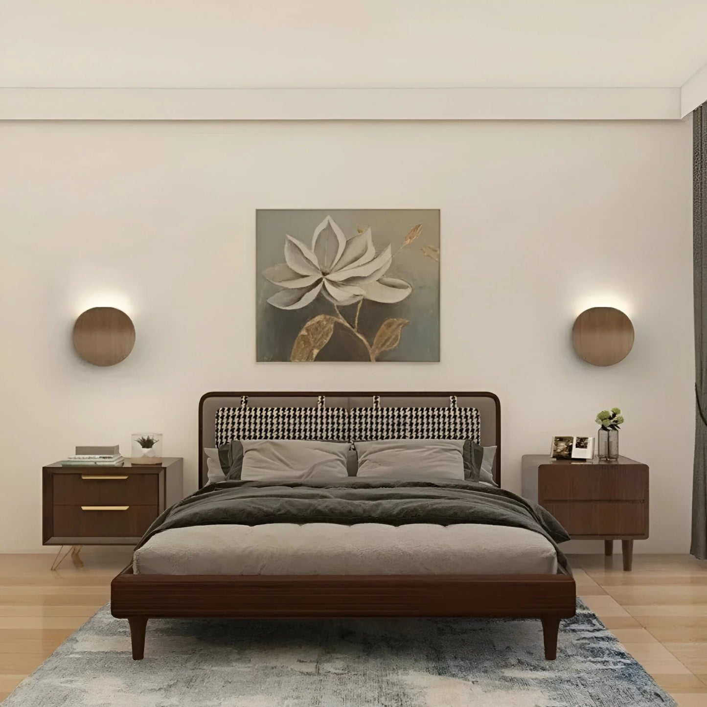 WoodLume™ – Natural Wood Designer Wall Light with Soft Lighting