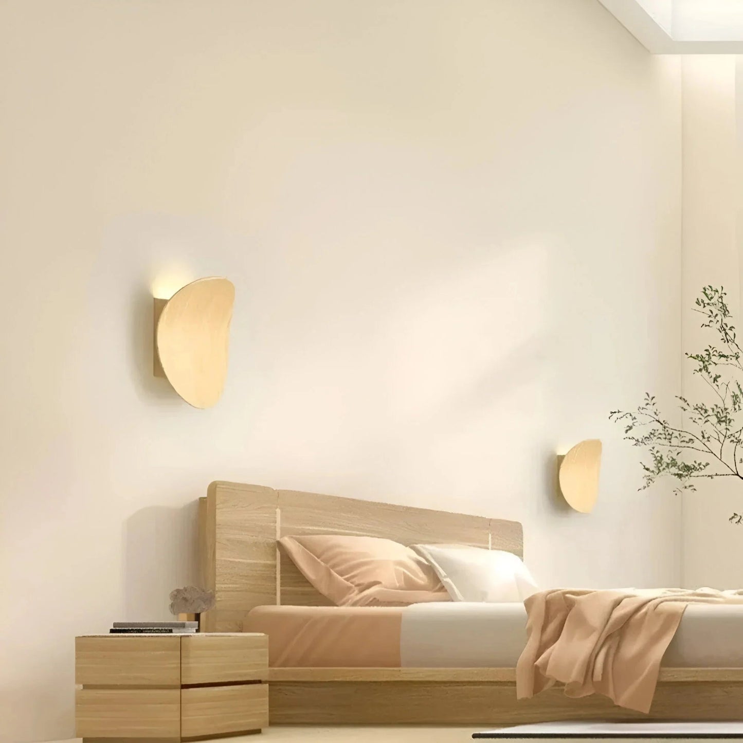 WoodLume™ – Natural Wood Designer Wall Light with Soft Lighting